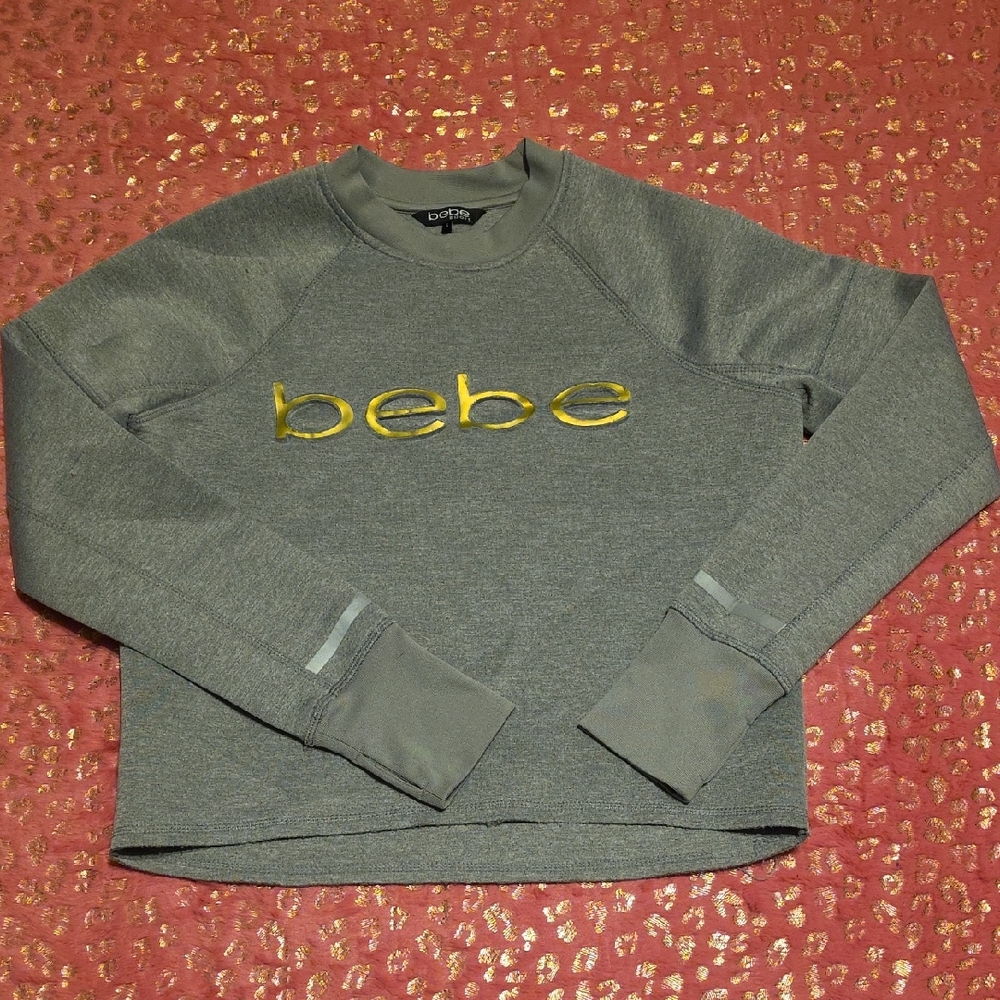 Bebe Gray Scuba Sweatshirt
